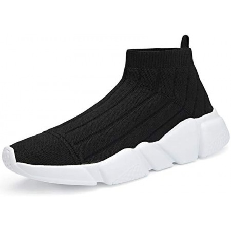 Walking Shoes Slip-On Sneakers Breathable Lightweight Athletic Running Shoes Black